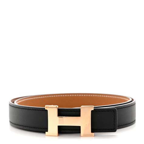 hermes constance h belt box togo 32mm noir/gold